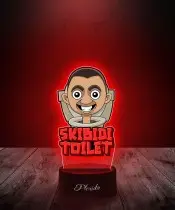 Lampka LED 3D z Nadrukiem Skibidi Toilet
