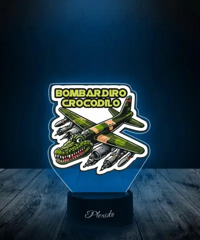 Lampka LED 3D z Nadrukiem Bombardiro Crocodilo