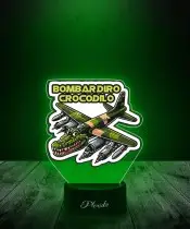 Lampka LED 3D z Nadrukiem Bombardiro Crocodilo