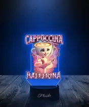 Lampka LED 3D z Nadrukiem Ballerina Cappuccina