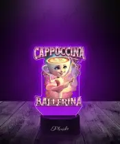 Lampka LED 3D z Nadrukiem Ballerina Cappuccina