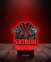 Lampka LED 3D z Nadrukiem Skibidi