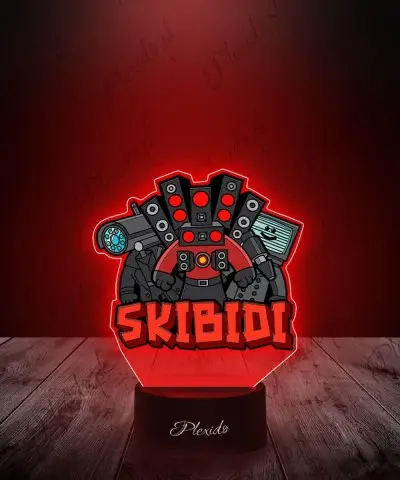 Lampka LED 3D z Nadrukiem Skibidi