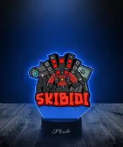 Lampka LED 3D z Nadrukiem Skibidi