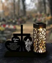 Znicz Statuetka Led na Grób Cmentarz Wszystkich Świętych Serca Krzyż Wzory