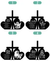 Znicz Statuetka Led na Grób Cmentarz Wszystkich Świętych Serca Krzyż Wzory