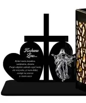 Candle Statue Led on the Grave Cemetery All Saints Hearts Cross Patterns