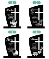 Kerze-Statuette führte auf dem Grab Allerheiligen-Friedhof-Grabstein-Kreuzmuster