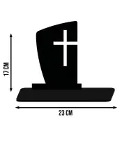 Candle Statue Led on the Grave All Saints Cemetery Tombstone Cross Patterns