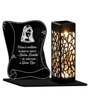 Candle Statue Led on the Grave All Saints Cemetery Papyrus Patterns