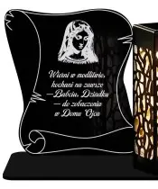 Znicz Statuetka Led na Grób Cmentarz Wszystkich Świętych Papirus Wzory