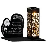 Solar Led Candle for the Grave All Saints Cemetery Heart Patterns