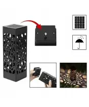 Solar LED Candle XL Premium Souvenir Two Silver Hearts All Saints' Day