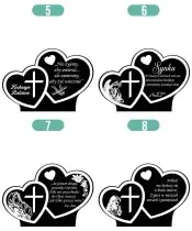 Solar LED Candle XL Premium Souvenir Two Silver Hearts All Saints' Day