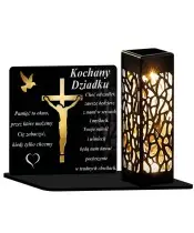 Wieczny Znicz Statuetka Led na Grób Cmentarz Wszystkich Świętych Jezus