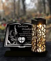 Solar Candle Led Statuette for the Grave at All Saints Cemetery