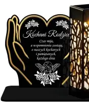 Solar Candle Statuette for the Grave All Saints Cemetery Heart