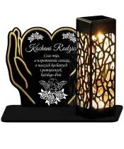 Solarkerzenstatuette für das Grab des Allerheiligen, Friedhofsherz