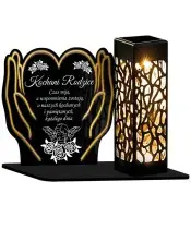 Solar Candle Statuette for the Grave All Saints Cemetery Heart