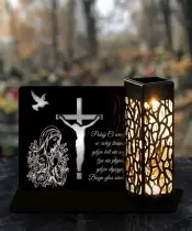 Eternal Candle Led Statuette for All Saints' Grave Cemetery Patterns
