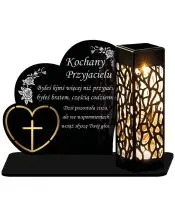 Solar Led Candle Statuette for the Grave of All Saints Heart Cemetery