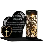 Solar Led Candle Statuette for the Grave of All Saints Heart Cemetery
