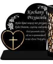 Solar Led Candle Statuette for the Grave of All Saints Heart Cemetery