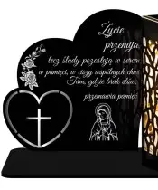 Znicz Solarny Statuetka na Grób Cmentarz Wszystkich Świętych Serca