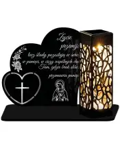 Solar Candle Statuette for the Grave of All Saints Heart Cemetery