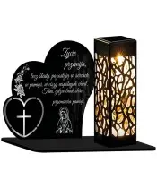 Solar Candle Statuette for the Grave of All Saints Heart Cemetery