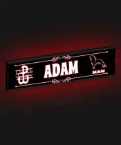 Led Truck Name Plate Illuminated for the Driver of the Truck Premium Engraving