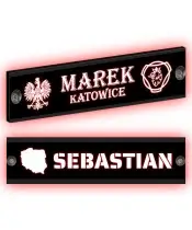 Led Truck Name Plate Illuminated for the Driver of the Truck Premium Engraving