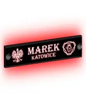 Illuminated Led Nameplate for the Driver of a Van Premium XL Engraving