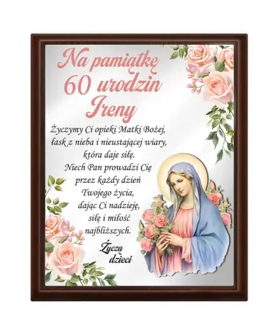 Pamiątka Z Okazji Urodzin Ramka Z Życzeniami Na Prezent Dla Solenizanta