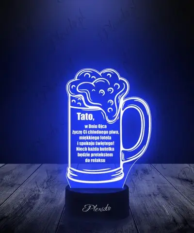 Lampka Nocna LED 3D Kufel Piwa Dla Taty