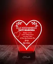 Lampka Nocna LED 3D Dla Kochanego Taty