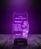 Lampka Nocna LED 3D Podziękowania Dla Nauczyciela