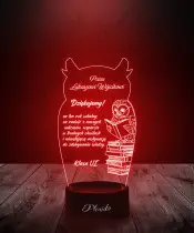 Lampka Nocna LED 3D Podziękowania Dla Nauczyciela