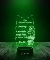 Lampka Nocna LED 3D Podziękowania Dla Nauczyciela