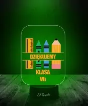 Lampka LED 3D z Nadrukiem Przybory Szkolne