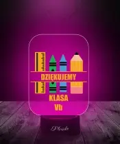 Lampka LED 3D z Nadrukiem Przybory Szkolne