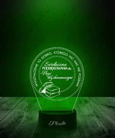Lampka Nocna LED 3D Podziękowania Dla Wychowawcy