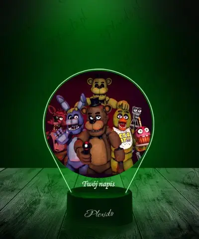 Lampka LED 3D z Nadrukiem Five Night's At Freddy's