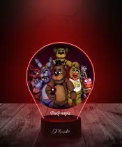 Lampka LED 3D z Nadrukiem Five Night's At Freddy's