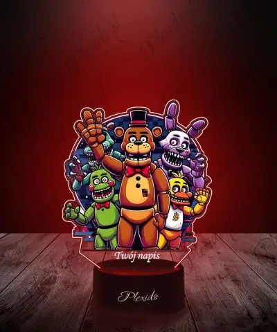 Lampka LED 3D z Nadrukiem Five Night's At Freddy's FNAF