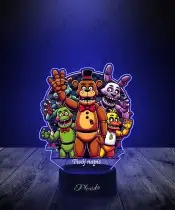 Lampka LED 3D z Nadrukiem Five Night's At Freddy's FNAF