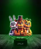Lampka LED 3D z Nadrukiem FNAF Freddy Bonnie Chica