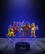 Lampka LED 3D z Nadrukiem FNAF Animatroniki