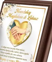 Pamiątka Z Okazji Ślubu Na Prezent Ramka Z Życzeniami Dla Nowożeńców