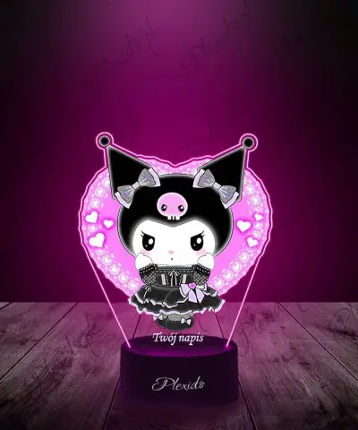 Lampka LED 3D Plexido z Nadrukiem Hello Kitty Kuromi
